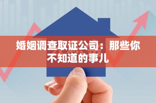 涵江婚姻调查取证公司：那些你不知道的事儿