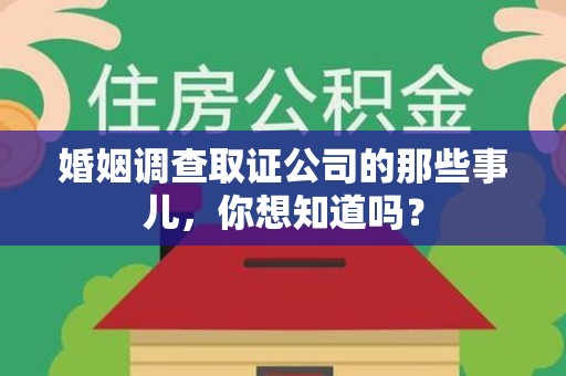 涵江婚姻调查取证公司的那些事儿，你想知道吗？