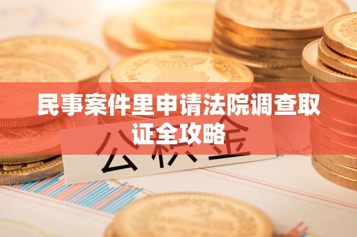涵江民事案件里申请法院调查取证全攻略