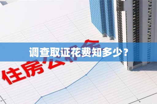 涵江调查取证花费知多少？