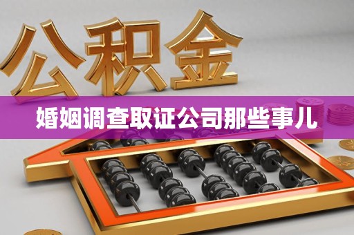 涵江婚姻调查取证公司那些事儿