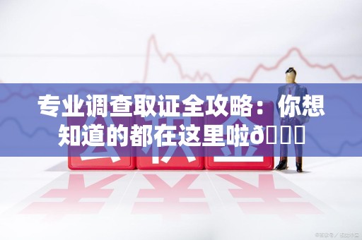 涵江专业调查取证全攻略：你想知道的都在这里啦😉