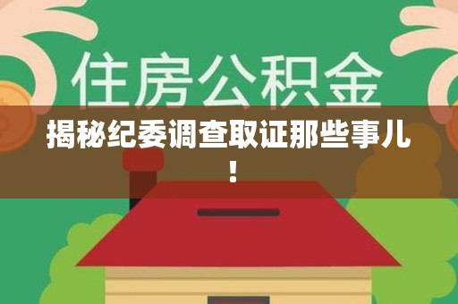 涵江揭秘纪委调查取证那些事儿！