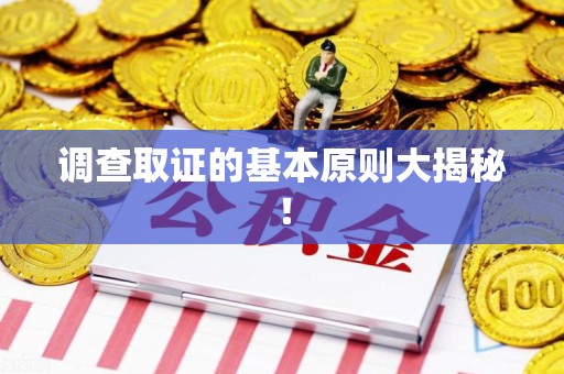 涵江调查取证的基本原则大揭秘！