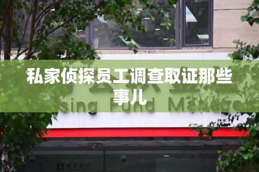 涵江私家侦探员工调查取证那些事儿
