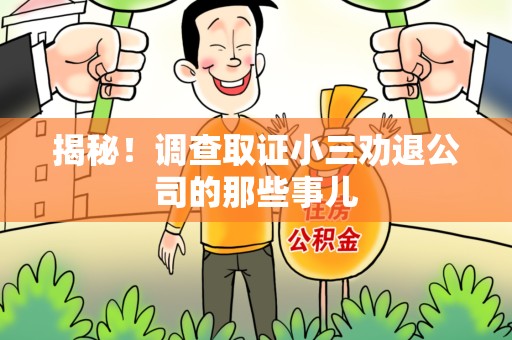 涵江揭秘！调查取证小三劝退公司的那些事儿
