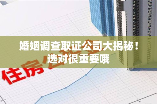 涵江婚姻调查取证公司大揭秘！选对很重要哦